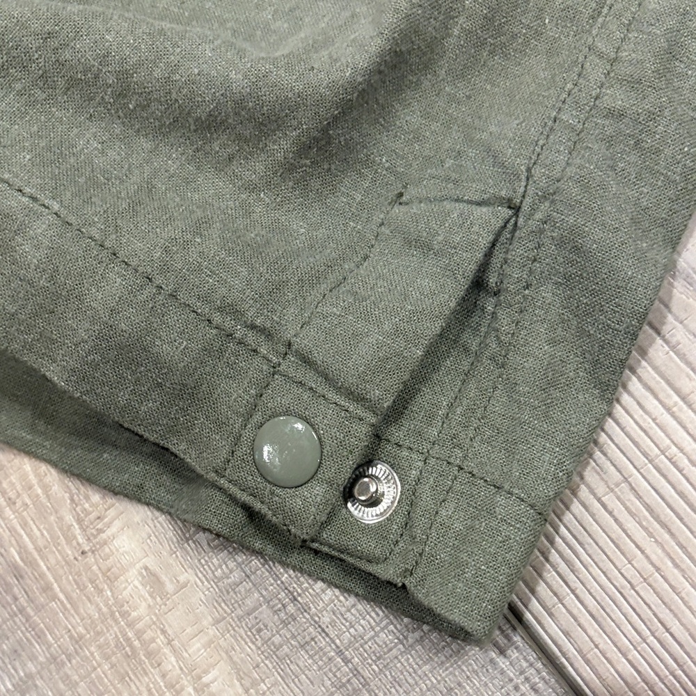 Pilcro Olive Green Linen Blend Elastic Waist Pants EUC Small - Picture 4 of 9